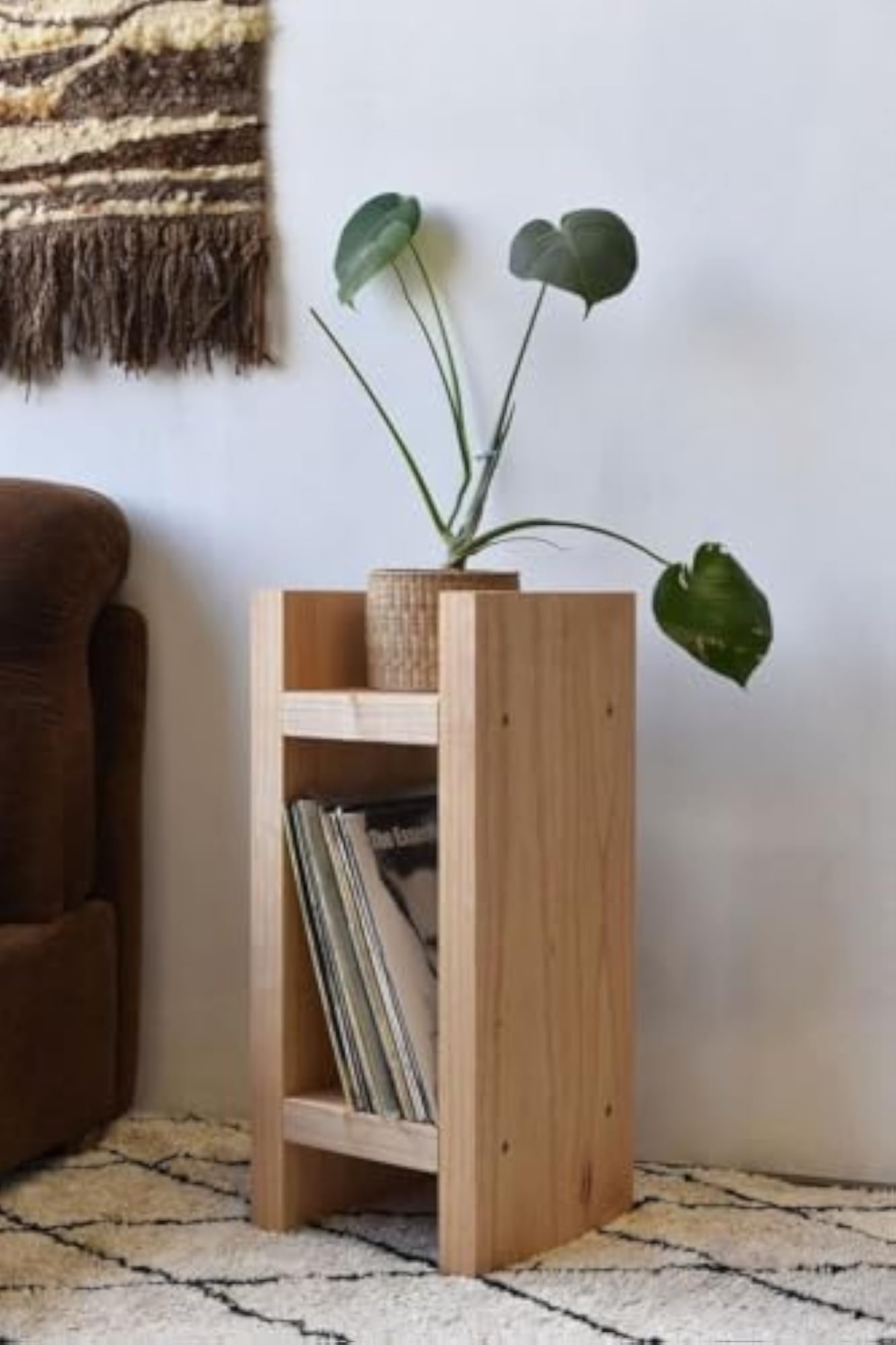 Wooden Stool and Mini Planter